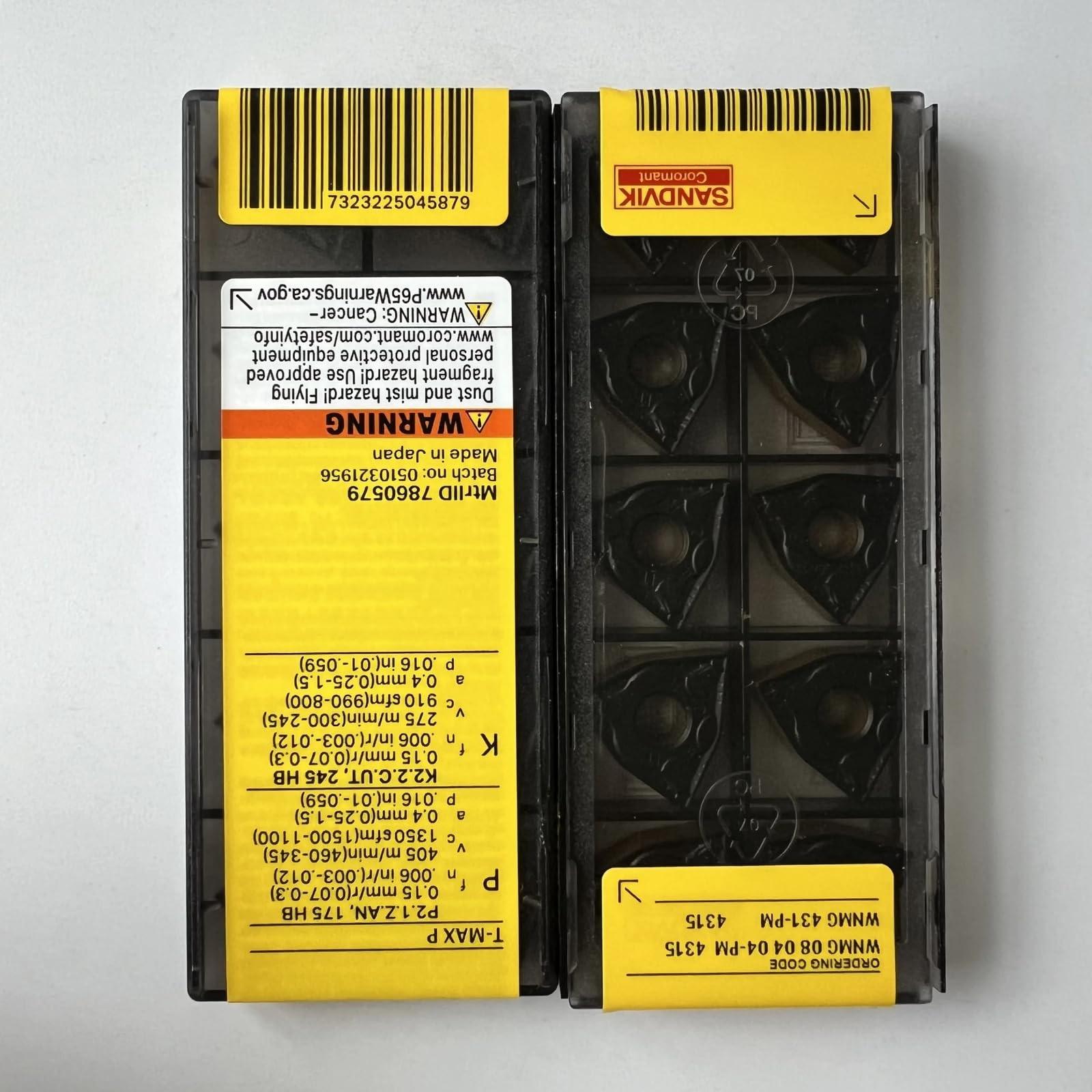 

Original Sandvik / WNMG080404-PM 4315 CNC lathe carbide blade tool 10 Pcs