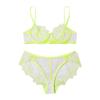 European and American love underwear new hollow love three-point love suit