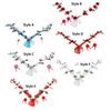 Wedding Car Front Artificial Flowers Ornament Decor Wreath Ribbons Rose Flower