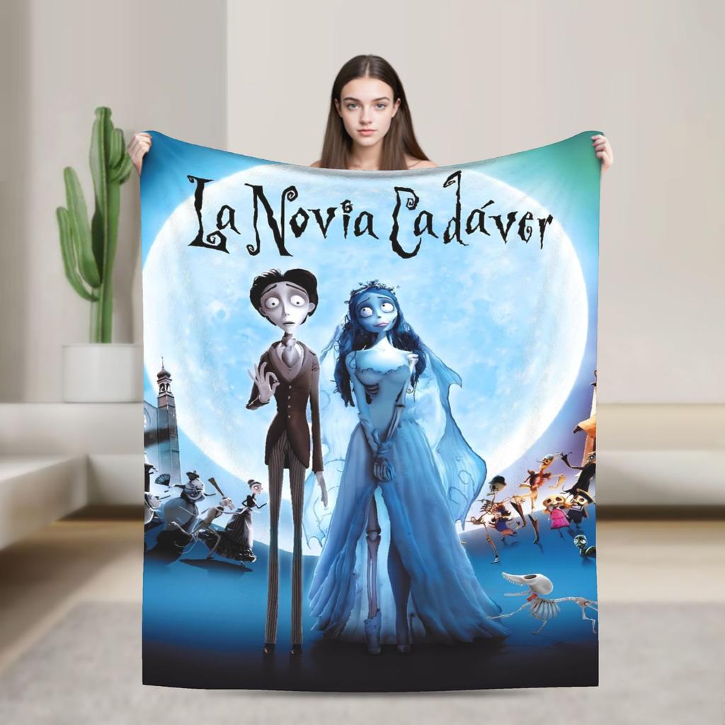 Anime Film Corpse Bride Decke Warm Weich Mode Plüsch Überwurfdecke Für Jungen Mädchen Outdoor Flanell Tagesdecke Bettbezug