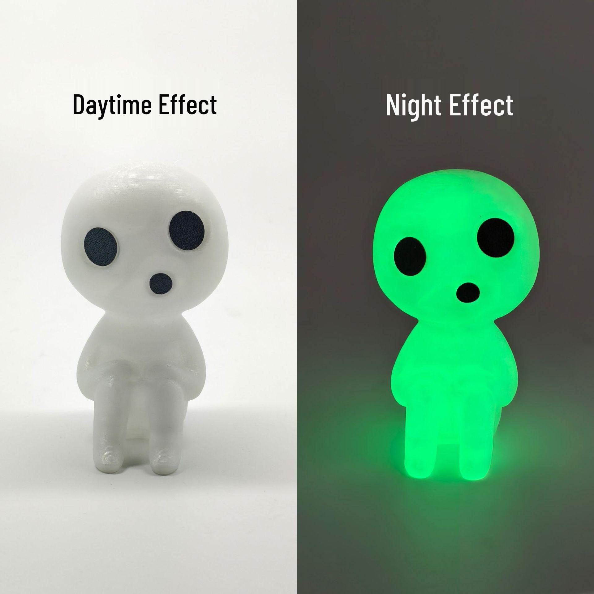 Luminous 3D-Printed Forest Elf Wood Spirit Decor - Inspired by Hayao Miyazaki s Princess Mononoke, with Energy Absorption and Light Emission Features.