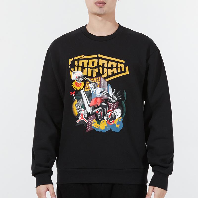 Jordan DNA Fleece Hoodie With Fun Print Men Tops Black DC9616-010