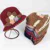 Knitted Hat Ladies Autumn and Winter Woolen Hat Winter Female Hat Flower Plus Velvet Fisherman Hat Basin Hat Mother Winter Hat EMA