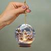 Christmas Snowman Hanging Decoration 2D Flat Snow Scene Sphere Ornament Festive Snowman Decoration for Christmas Tree Mantel Party Decor