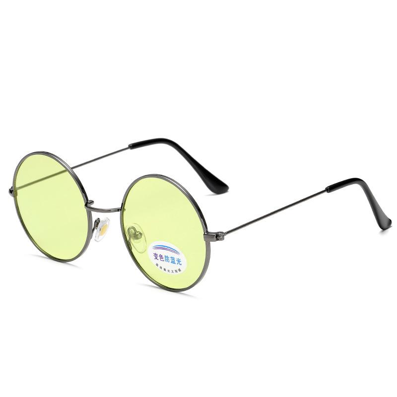 Retro Round Photochromic Night Vision Glasses For Men Women Uv400 Sunglasses Anti-Blue Lens Eyewear Day And Night