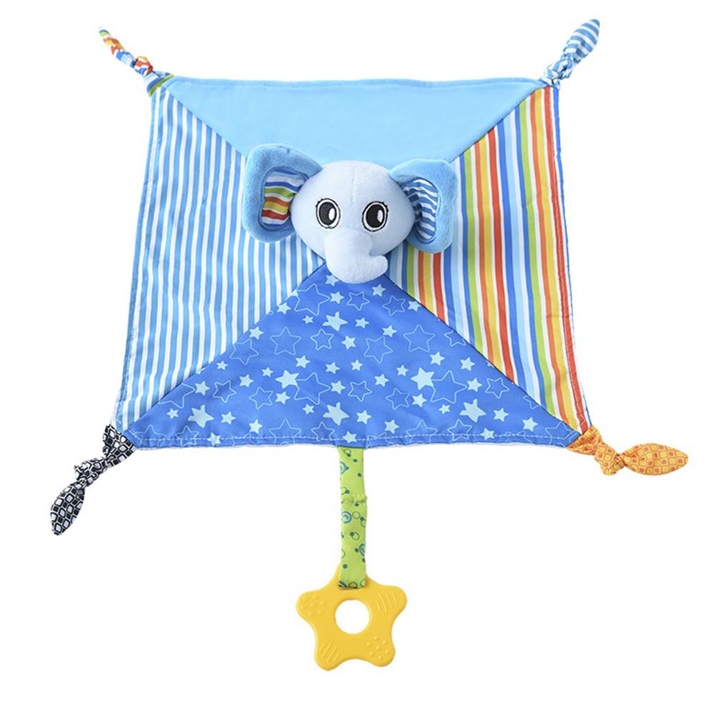 Newborn Appease Towel Soothing Towel Babies Plush Soothing Toys Security Blanket Cartoon Soft Hand Towels Sleep Comfort Toy Elephant#0