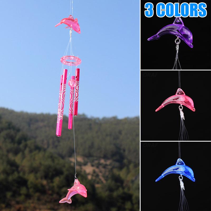 Office Bells Wind chime 40cm Ornament Pendant 4 Tube Acrylic Creative Decoration Garden Good luck Hanging Home
