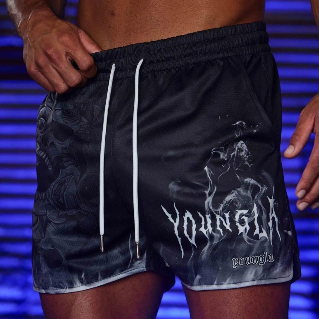 

American Skull 3D Mesh Quick-Dry Running Shorts XL