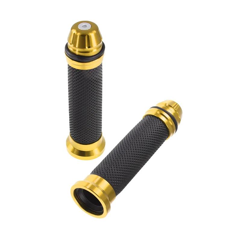 2Pcs 7Inch 8 Inch Motorcycle CNC Aluminum Rubber Gel Hand Grips For 22mm Handlebar Sport Bike Motorcycle Accessories Free Ship