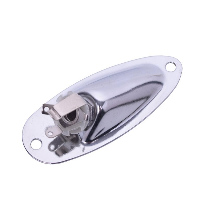 for Electric Guitar Boat Jack Plate Jack Socket Hole Connector for Guitars Replacement Part Silver / Black / Gold