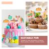 16 Pcs Cake Topper Cartoon Ornaments Party Decor Decorations Decorating