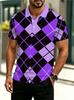 Tropical Floral Print Short Sleeve Polo, Ideal For Summer Casual Style