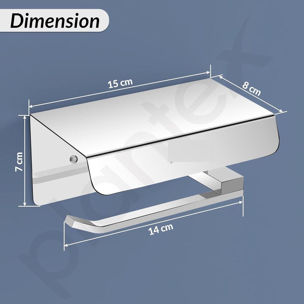 Platin Edelstahl 304 Güte Toilettenpapierhalter/Toilettenpapierrollenhalter mit Handyablage/Toilettenpapierrollenhalter Ständer