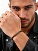 4mm Bead Bracelet for Men Boys,Irregular Hematite Stone Meditation Yoga Rosary Braclet,Ethnic Bohemian Jewelry Gift