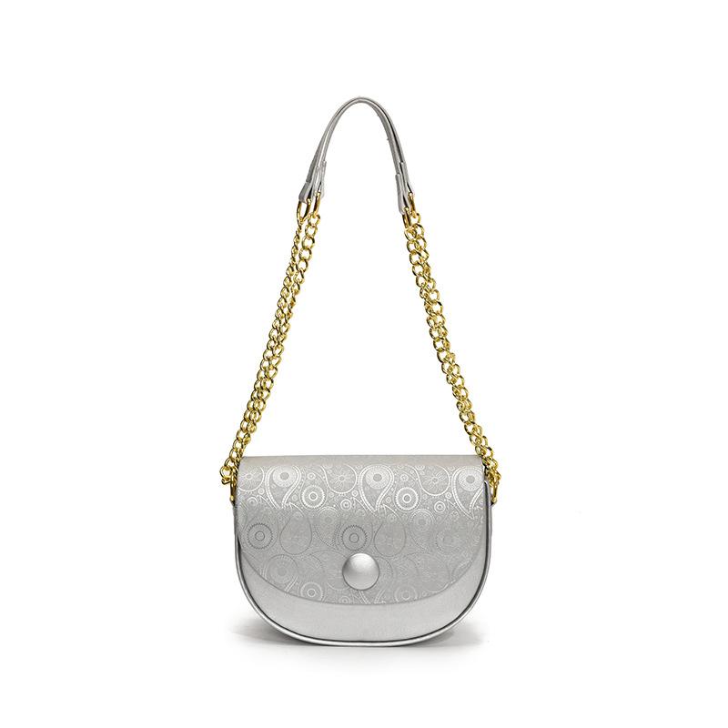 Spring small fresh solid color shoulder messenger bag new women's bag saddle bag fashion foreign trend