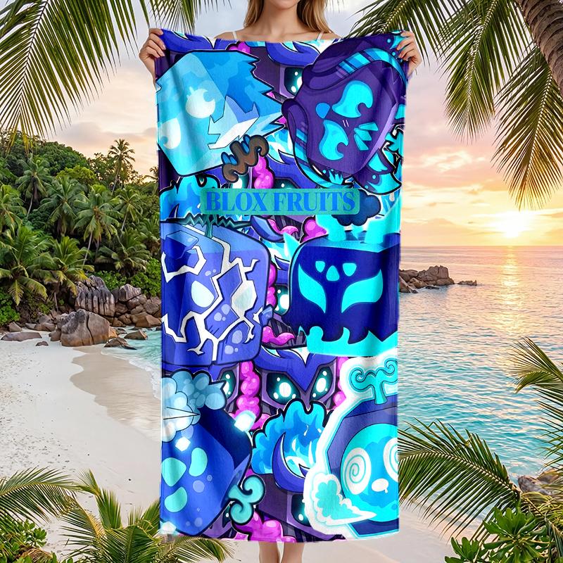 Blox Fruit Fashion Beach Towel: Ideal for Summer Adventures Soft, absorbent and quick drying suitable for swimming and bathing