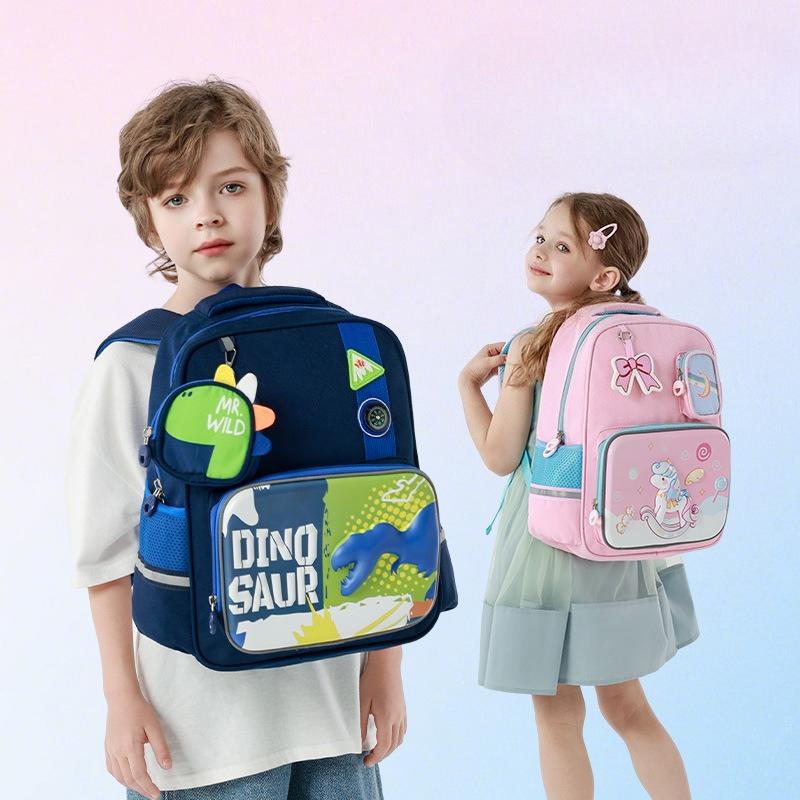 Little Dinosaur Boys and Girls Backpack - Cute Small Horse Large-capacity Student Schoolbag Children's Backpack