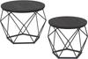 Round Coffee Tables, Set of 2 Side Tables, St