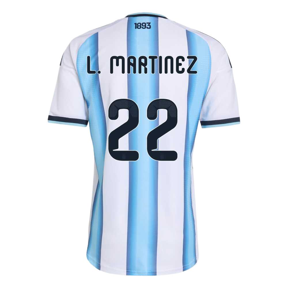 adidas Originals 2026 World Cup Argentina National Team Lautaro Martinez Home Dry-Fit V-Neck Soccer Jersey Player Version Unisex Jersey JM5897-22