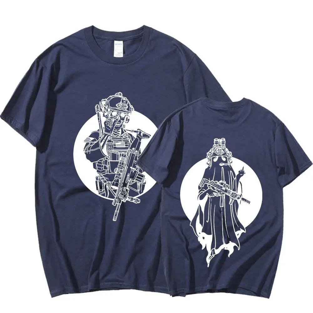 Gbrs Forward Observations Group Tee Shirt Men's Retro Skeleton Gothic T-shirt Men 100% Cotton Oversized T Shirts Punk Streetwear
