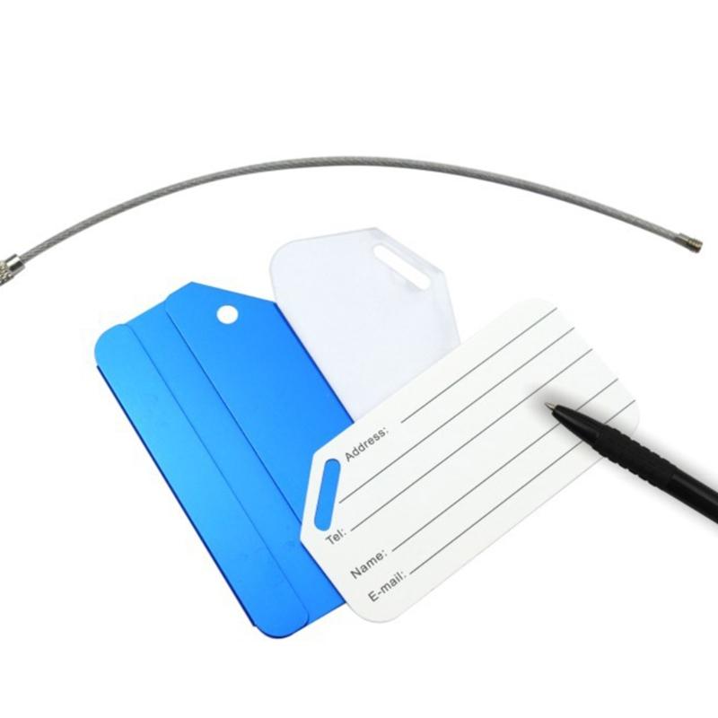 7 Pieces Practical Aluminum Alloy Luggage Labels With Privacy Protection And Wear Resistant Design Suitcase Identifier