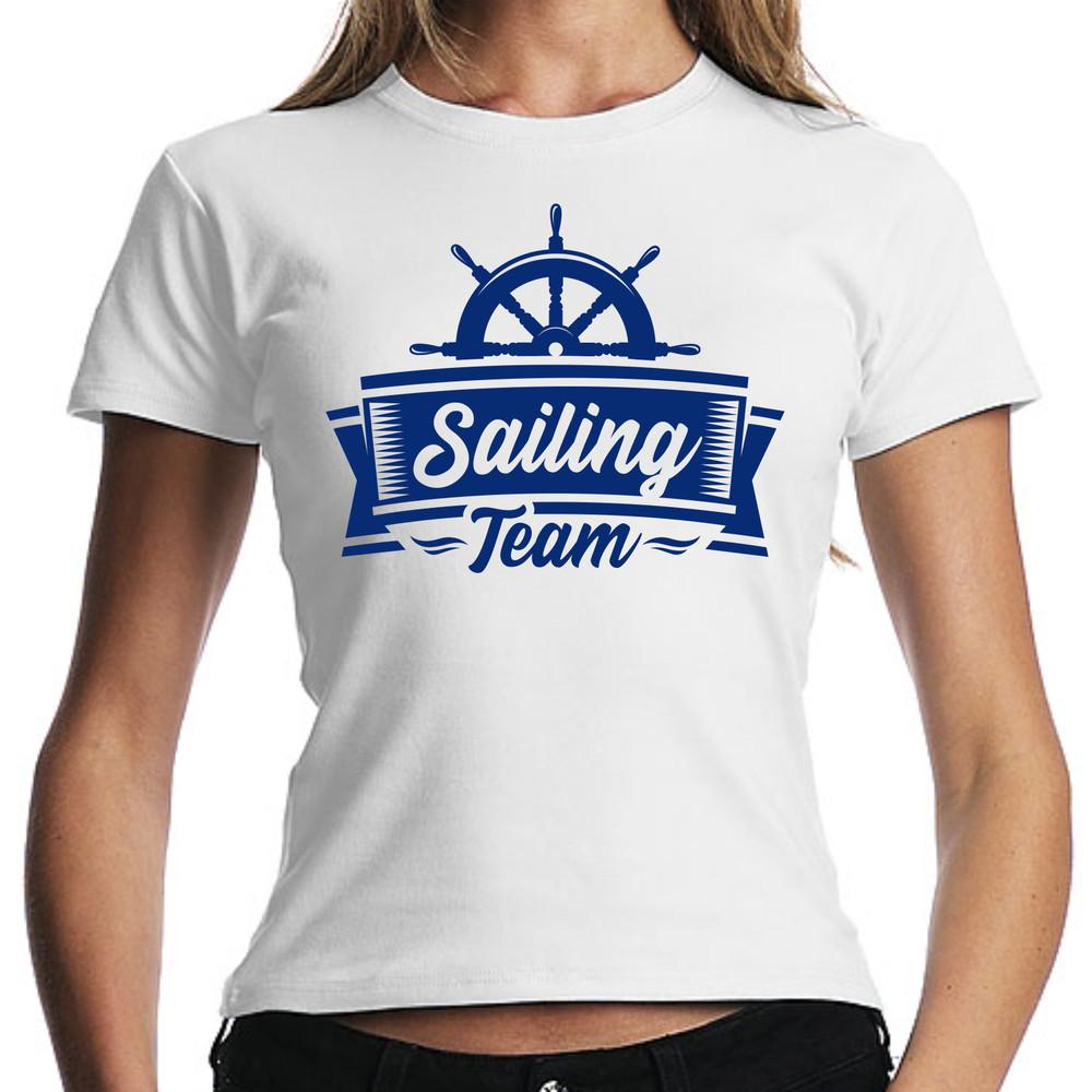 

Sailing Team Sailor Sailing Sailor Sailor Nautical Surfing Women Girlie T-Shirt 2XL