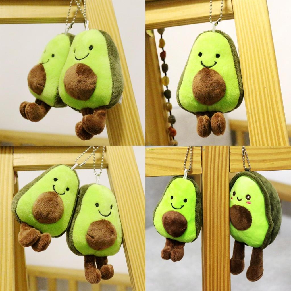 Cute Avocado Plush Keychain Student-friendly Green Crystal Soft Stuffed Toy