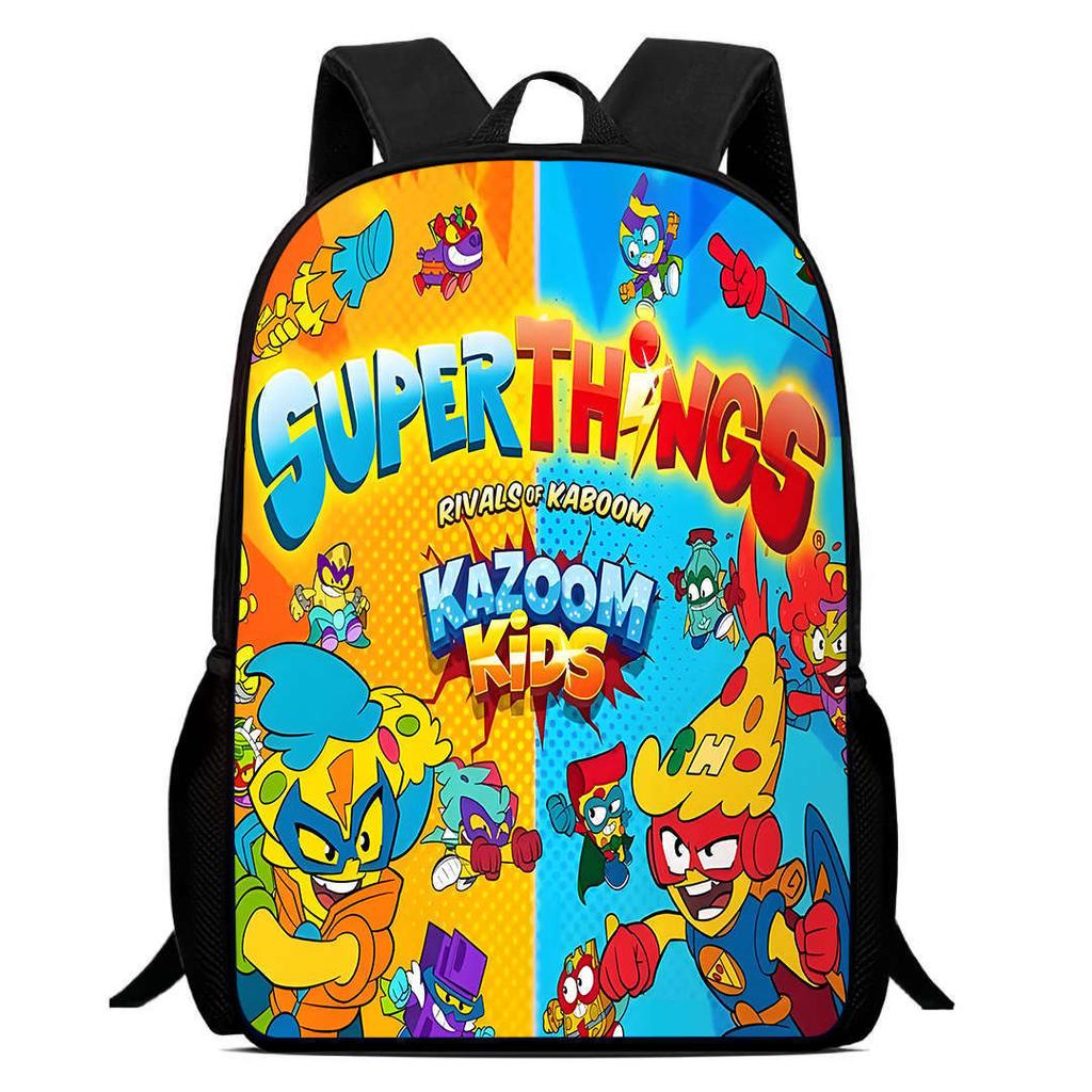 Printed Super Zings School Bag, Elementary School Cartoon Backpack 12th Grade