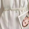 New 100cm Pearl Waist Chains Waist Accessory Versatile Body Jewelry Temperament Elegant Pearl Belt Girls Dress Strap