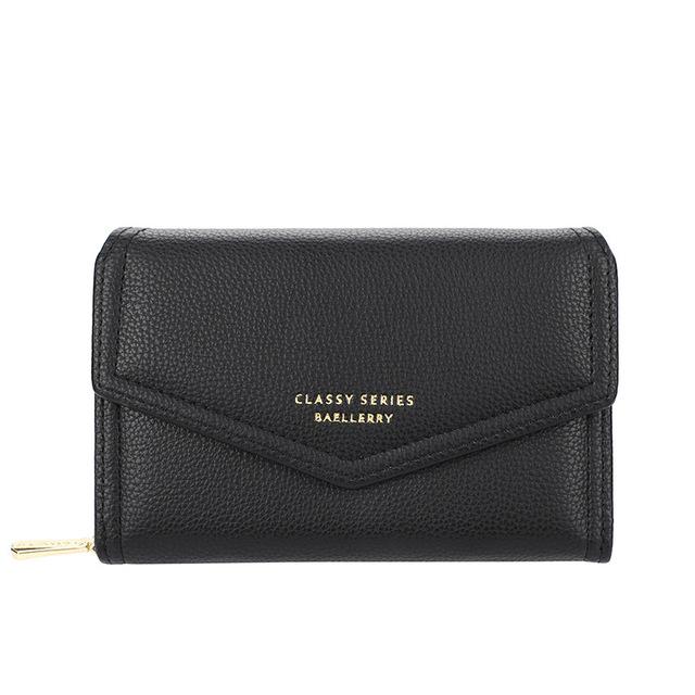 Women'S Wallet Fashion Lychee Grain PU Leather Women'S Zipper Buckle Horizontal Coin Purse Multi Card Bag