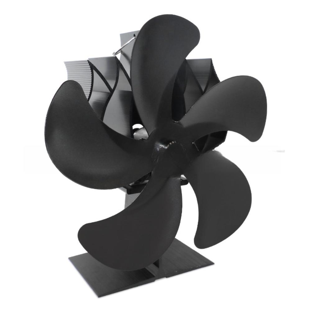 Self Powered Fireplace Fan for Stove with Automatic Temperature Based Speed Control to Improve Heat Distribution and Silence