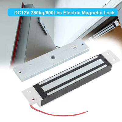 Electromagnet Lock Secure NC Mode Holding Force Lock DC12V 280kg/600Lbs Electric Magnetic Lock Holding Force Electromagnet Lock
