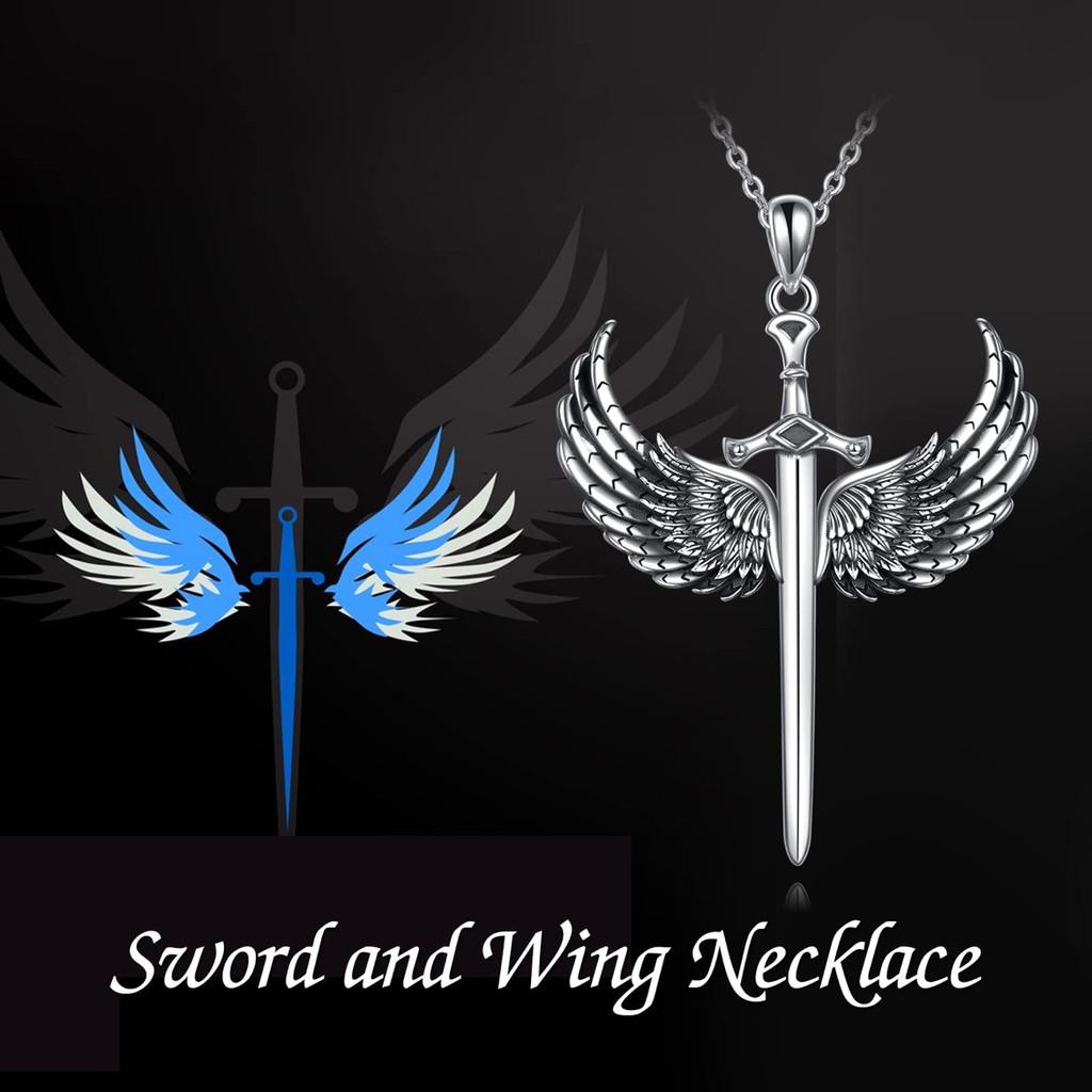 Wings Cross Unique Pendant Necklace With Alloy Material For Daily Urban Style