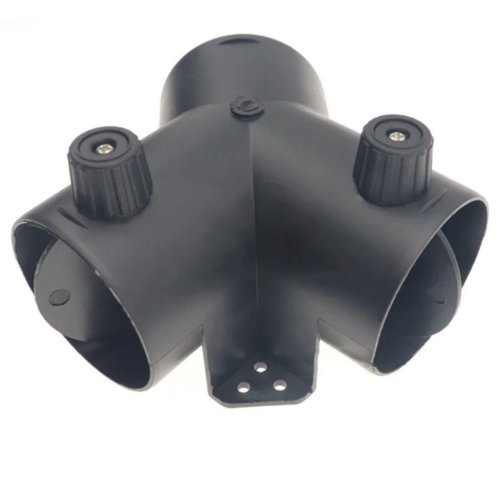 Valve Flap Vent Ducting Adjustable Air Outlet Joiner Branch Splitter Heater Accessory  For Car