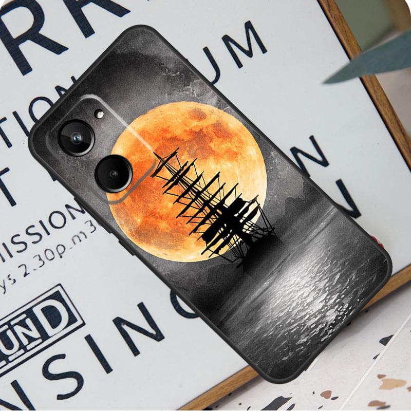Yacht Sailing Boat Sunset For Realme 12 Pro Plus 9 10 11 GT5 C51 C31 C67 C55 C53 C35 C33 C30 C21Y C25s GT Neo 6 Case