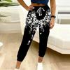 Summer Ladies Multi Style Printing Printed Sweatpants Loose Fit Drawstring Joggers Elastic Cuff Daily Casual Pants