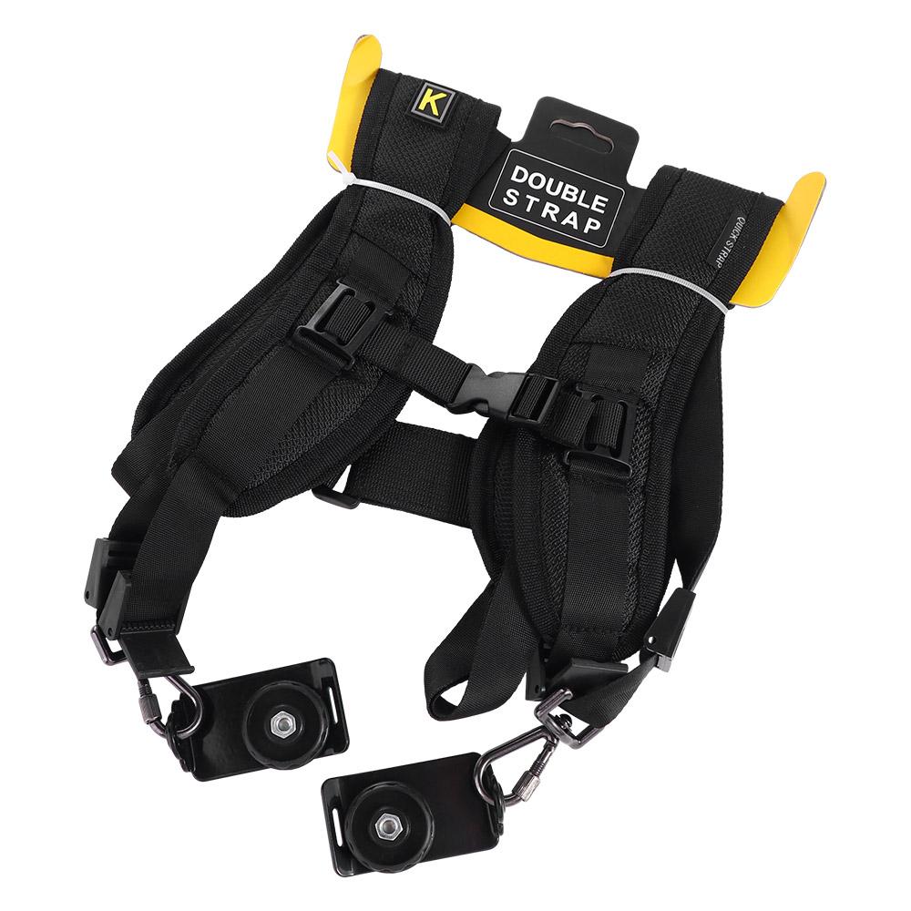 Black Adjustment Rapid Sling Belt Digital Camera SLR Camera Shoulder Strap Double Camera Strap DSLR Strap Dual Camera Belt