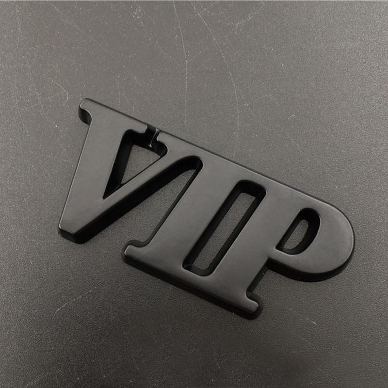 3D Metal VIP Car Sticker Emblem Badge Decals For Audi Nissin Subaru Honda Suzuk Lexus Chevrolet Peugeot Renault For d