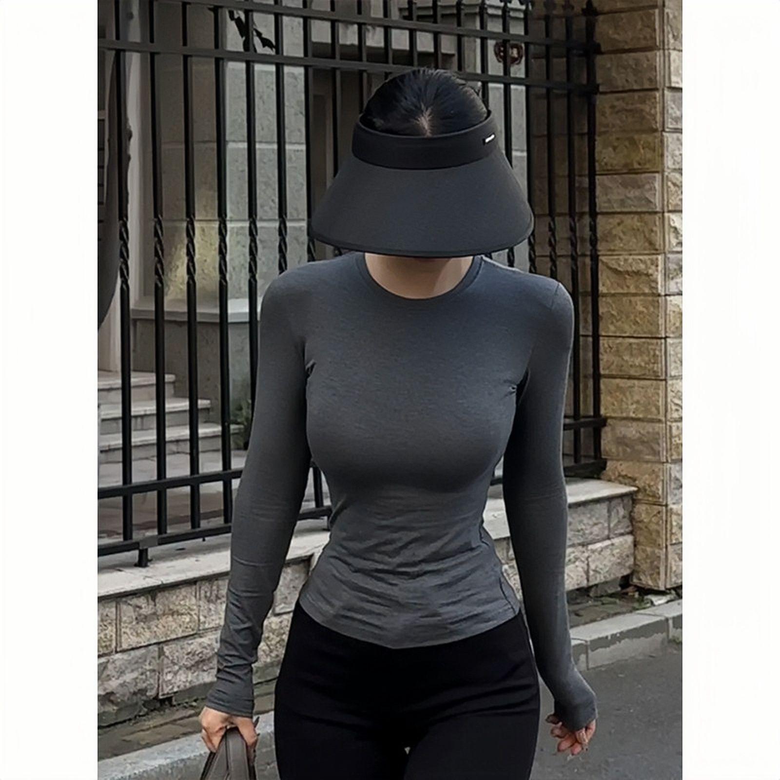 

Spicy Girl Slim Fit Long Sleeve Round Neck T-Shirt for Women - New Spring Style L