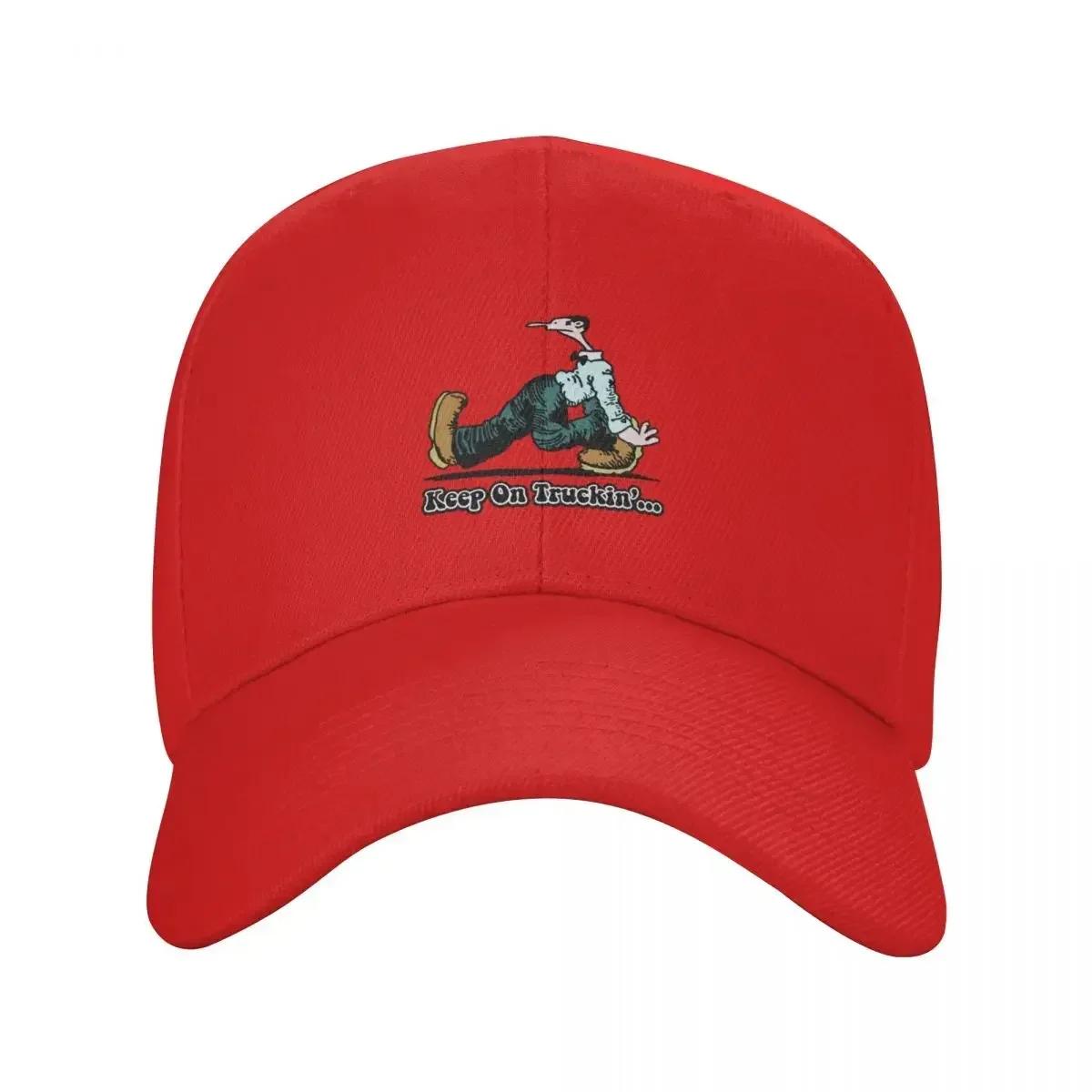 Keep On Truckin Bleu Baseball Cap Western Hat Snapback Cap Sports Cap Snap Back Hat Women s Golf Clothing Men s