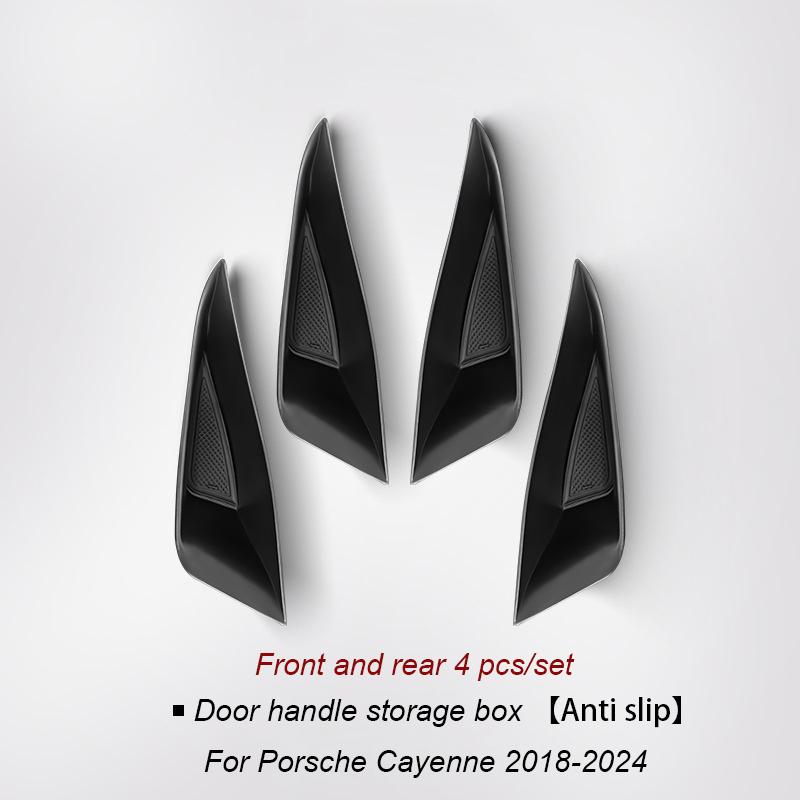 For Porsche Cayenne Macan Car Door Handle Storage Box Front Rear Door Organizer Keys Phone Holder LHD Auto Interior Accessories