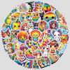 50 Sheets of Rainbow Cartoon Series Graffiti Stickers, Water Cup, Luggage, Waterproof Decorative Stickers, Creative Stationery Stickers