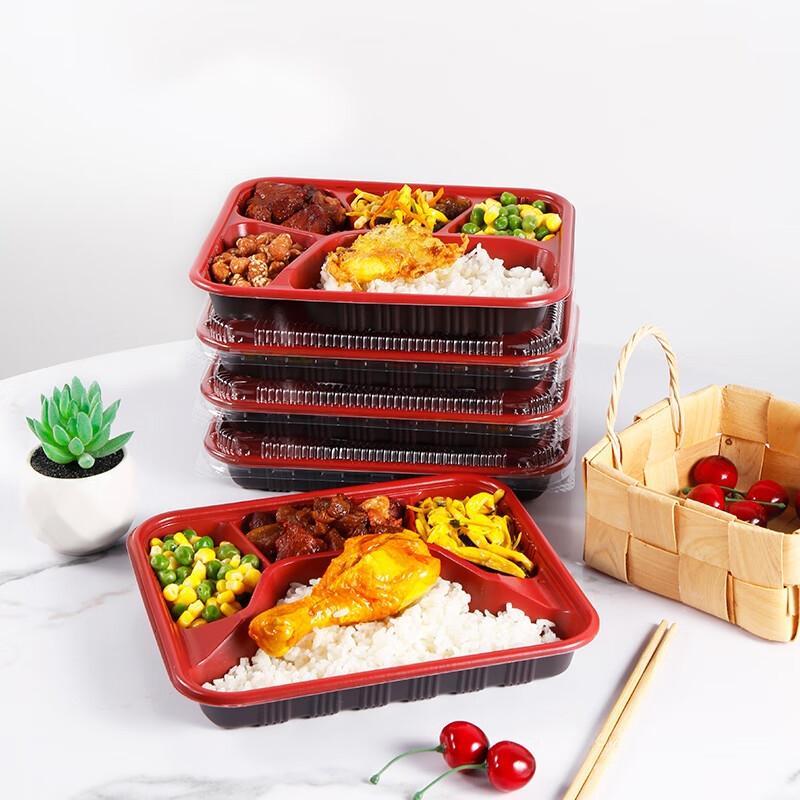 JINGRUIXIANG Disposable 4-Compartment Meal Prep Containers
