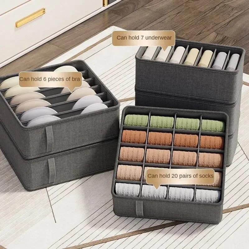 1PC Grids Cation PP Sock Bra Pants Simplicity Organizers Of Cabinets And Drawers Home Sorting Boxes Storage Organizer Box