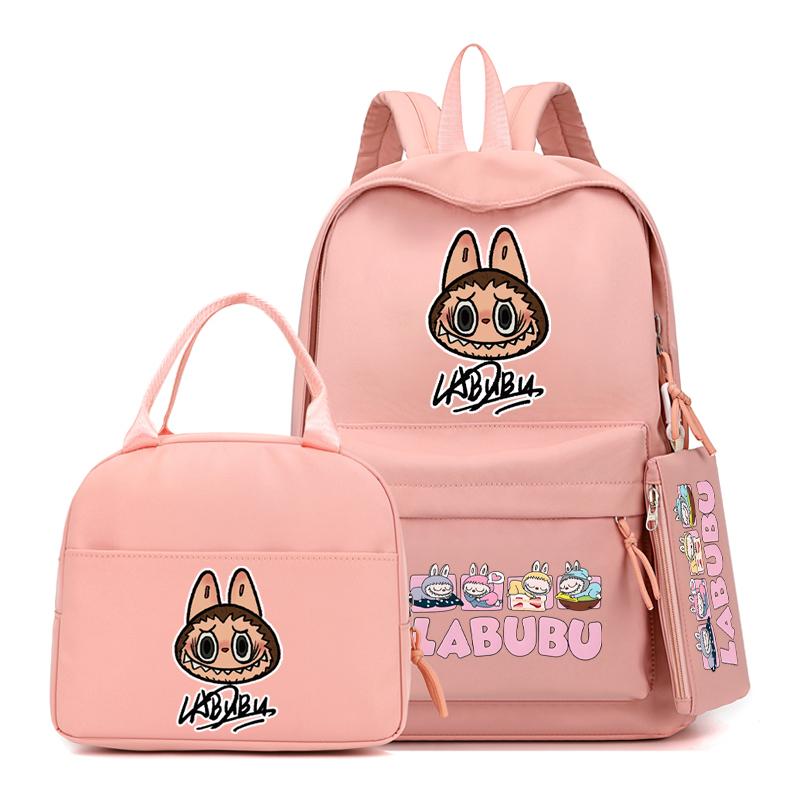 3Pcs/sst Cute Printed Backpackstudent Teenage Children Girl Boy Schoolbag Bookbag Men Women Large Capacity Waterproof Laptop Bag Mochila