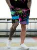Sommer 2025 neu Bär 3D-Druck Herren Anzug lässig Kurzarm Streetwear Hip Hop