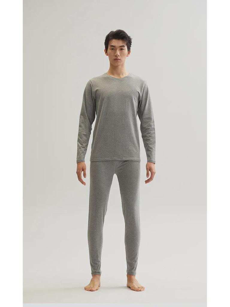 Men's Pure Cotton Autumn Thermal Underwear Set: Sweater and Trousers