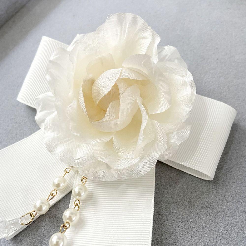 Black Rhinestone Memorial Black Bow Brooch Camellia Vintage Pin  For Funerals and Mourning