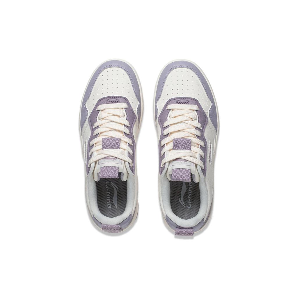 New LINING Star Sugar Skateboard Shoes Women's Low Top Purple/White AGCT472-4
