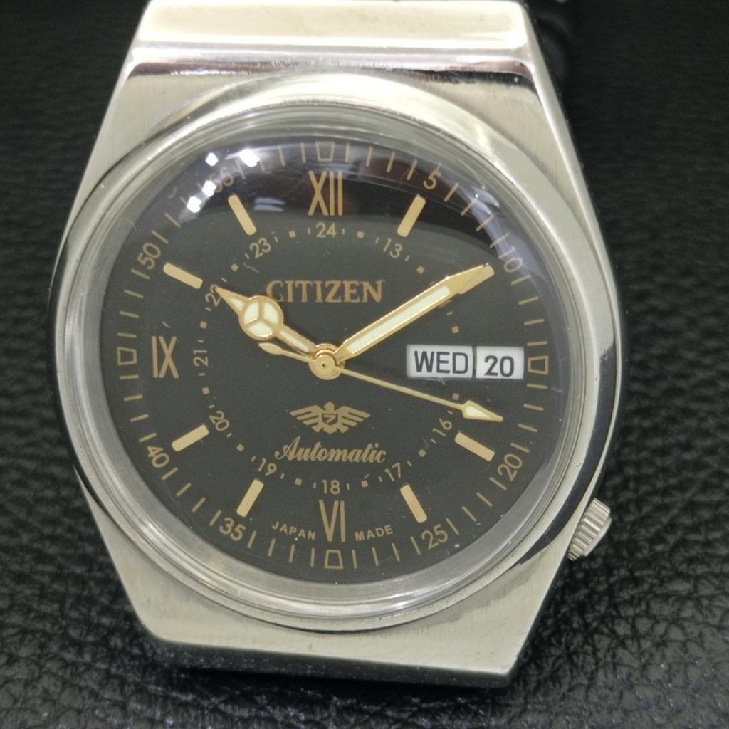 AUTOMATIC VINTAGE CITIZEN 8200 JAPAN MENS BLACK COLOR DIAL WATCH A500296-2 R151b-a500296
